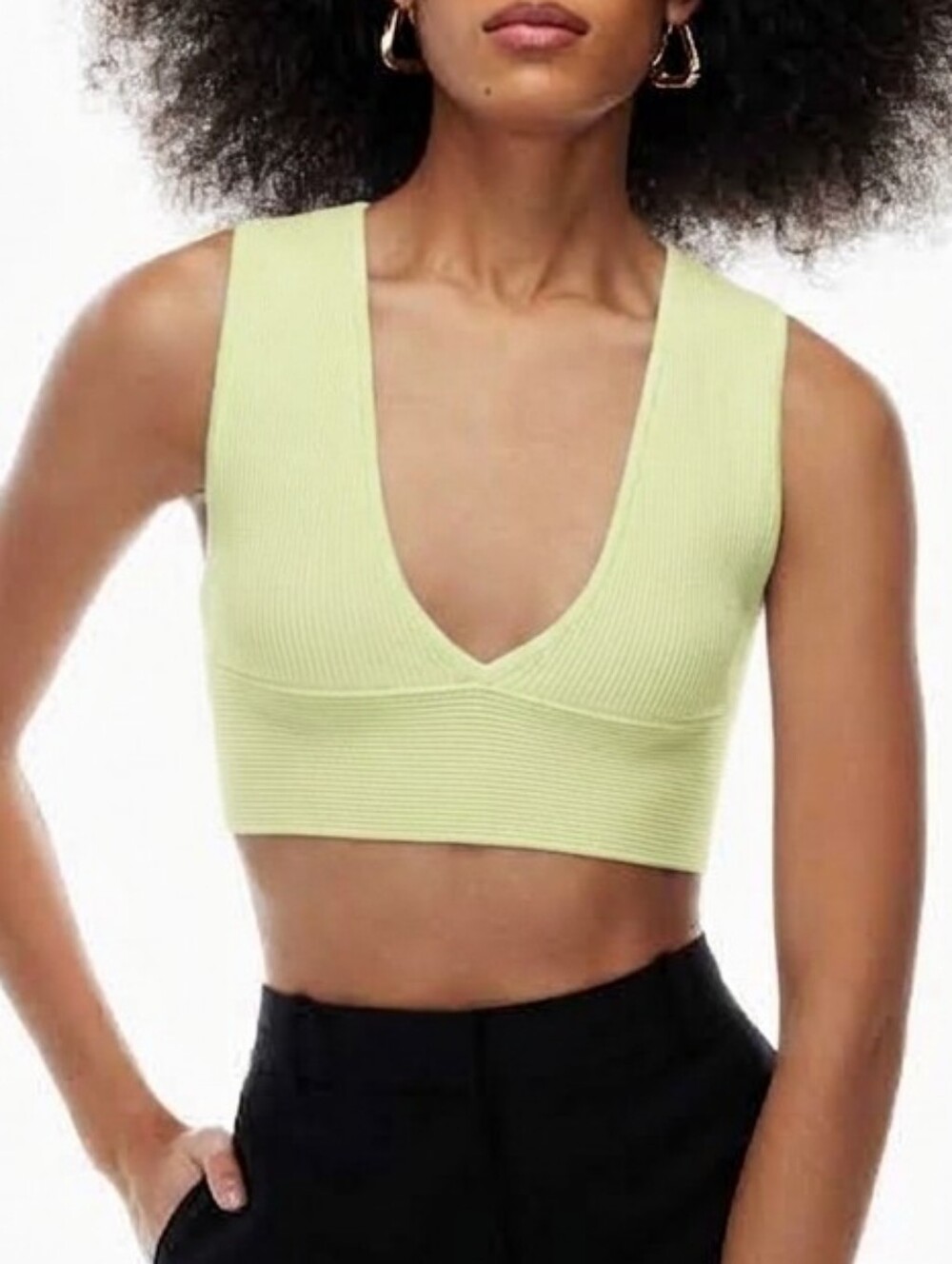 Artizia Babaton Sculpt Deep V Tank Crop Top